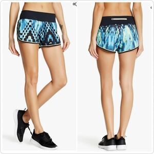 ASICS Everysport Geometric Athletic Running Shorts with Brief L